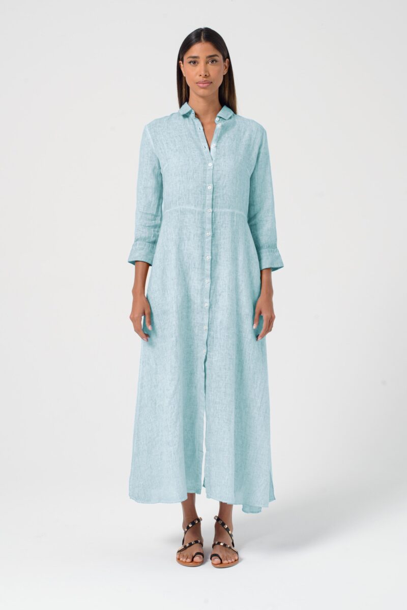 areese Brooke Leinen-Kleid „Barbados“ – Leichtes Damen Shirtdress in Cremeweiß