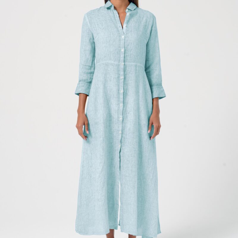 areese Brooke Leinen-Kleid „Barbados“ – Leichtes Damen Shirtdress in Cremeweiß